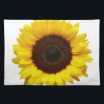 Big Smile/Yellow Sunflower Placemat<br><div class="desc">American MoJo Placemats with Photographic Image of a beautiful sunflower. Background colour at your choice.</div>