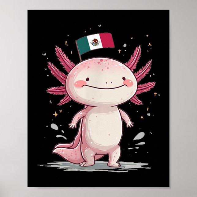 Big Smiling Axolotl Costume  Poster (Front)