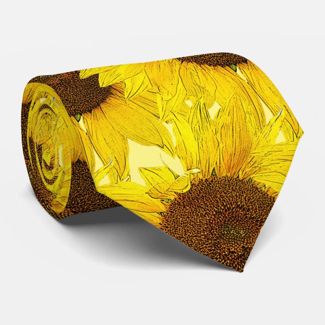 Big snflower blossom tie (Rolled)