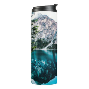 Big Snow Mountains Snowing Mountain Photo Thermal Tumbler