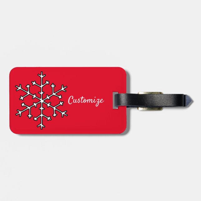 Big Snowflake Thunder_Cove Luggage Tag (Back Horizontal)