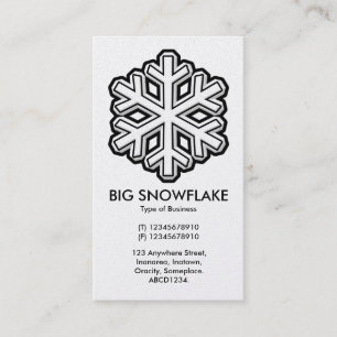 Big Snowflake - White (Gold Card) Business Card