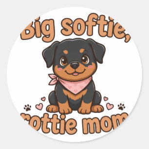 Big Softie — Rottie Mum Classic Round Sticker