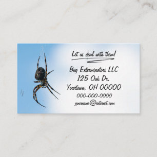 Big Spider for Bug Exterminator Business Card