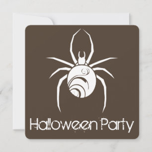 Big Spider Halloween Party Invitation