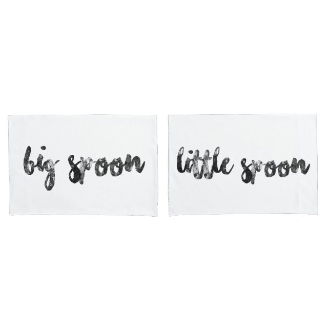 Big Spoon and Little Spoon Pair of Pillowcases (Front-Set)