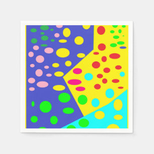 Big spots many colours party cheer napkin