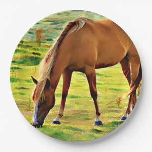 BIG SPRINGS HORSE PAPER PLATE