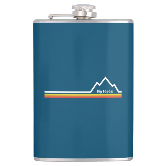 Big Squaw Mountain Ski Resort Hip Flask (Front)