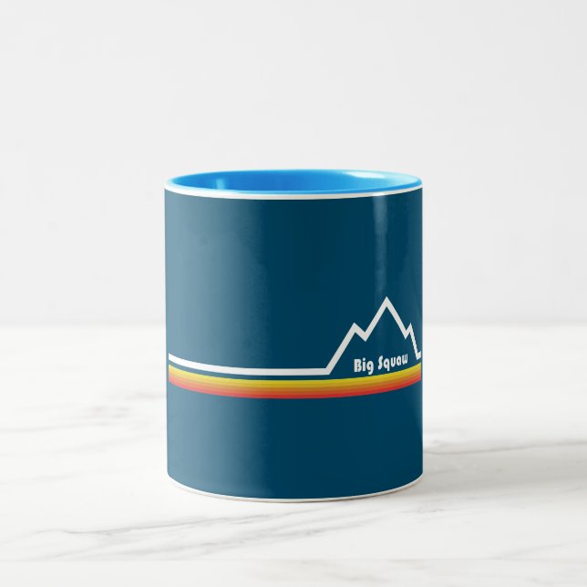 Big Squaw Mountain Ski Resort Two-Tone Coffee Mug (Center)