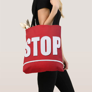 Big Stop Sign Tote Bag