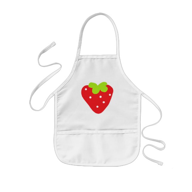 Big Strawberry Kids Apron (Front)