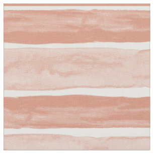 BIG STRIPE Peach Watercolor Stripe Pattern Fabric