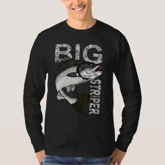 Big Striper Apparel Cape Cod Fishing Striped Bass  T-Shirt