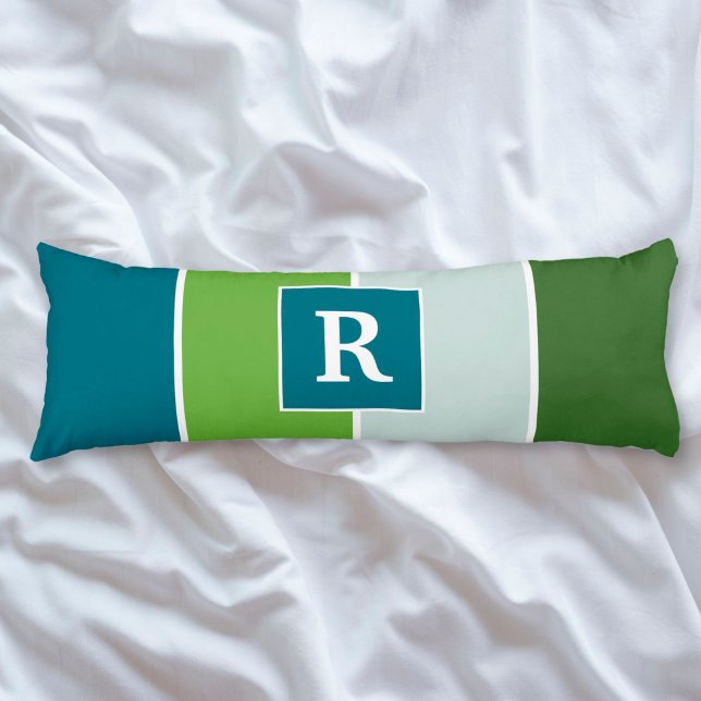 Big Stripes in blue and green with Monogram Body Cushion (Creator Uploaded)