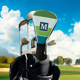 Big Stripes in blue and green with Monogram Golf Head Cover