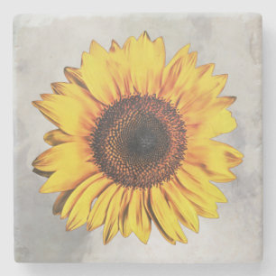 Big Sunflower Flower Art Coaster