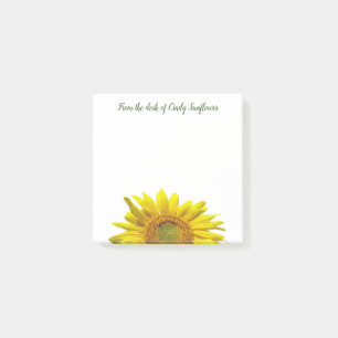 Big Sunflower From the Desk Personalised Post-it Notes