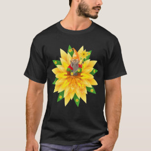 Big Sunflower Gnome Garden Farmhouse Hippie Style T-Shirt