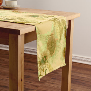 Big Sunflower Pattern Short Table Runner