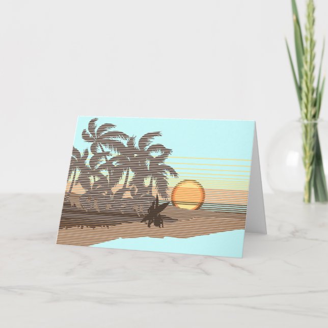 Big Sunset Greeting Cards (Front)