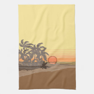 Big Sunset Hawaiian Kitchen Towel
