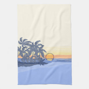 Big Sunset Hawaiian Kitchen Towel