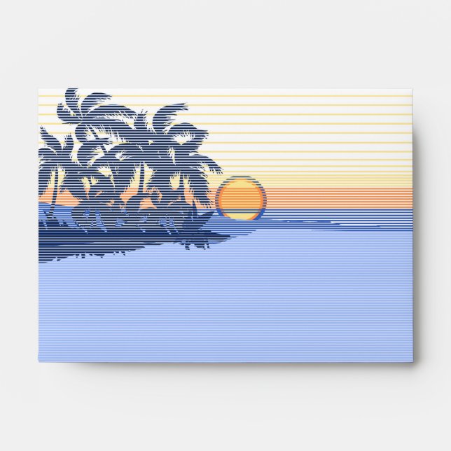 Big Sunset Hawaiian Stationary Envelopes (Front)