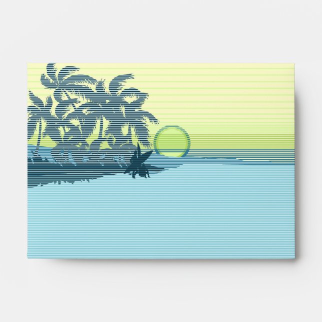 Big Sunset Hawaiian Stationary Envelopes (Front)