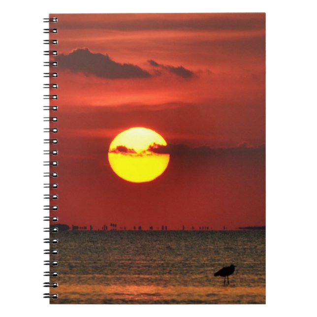 Big Sunset on Water Padre Journal Notebook (Front)