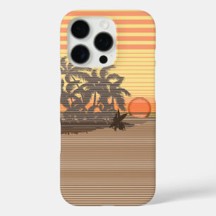Big Sunset Stripe Hawaiian Yellow iPhone 16 Pro Case