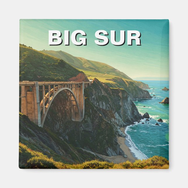 Big Sur California Bixby Bridge Travel Magnet (Front)