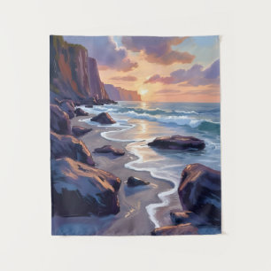 Big Sur, California Coastal Art Painting Tapestry