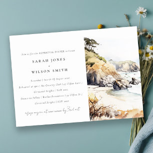 Big Sur, California Landscape Rehearsal Dinner Invitation