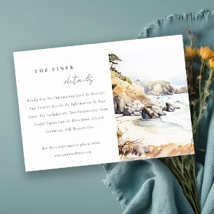 Big Sur, California Landscape Wedding Details Enclosure Card
