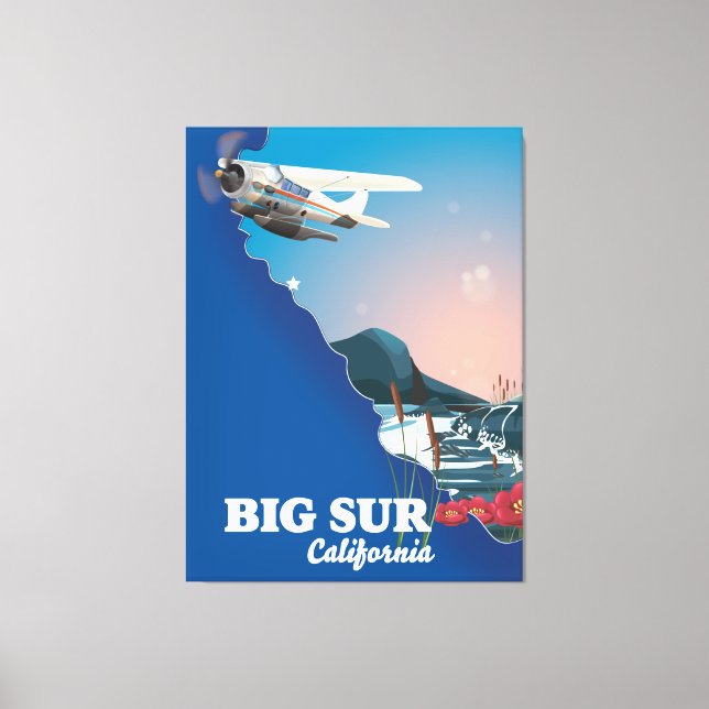 Big Sur California map Canvas Print (Front)