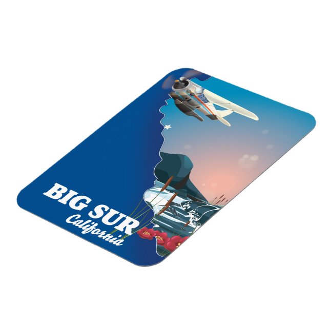 Big Sur California map Magnet (Left Side)
