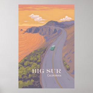 Big Sur California Travel Poster