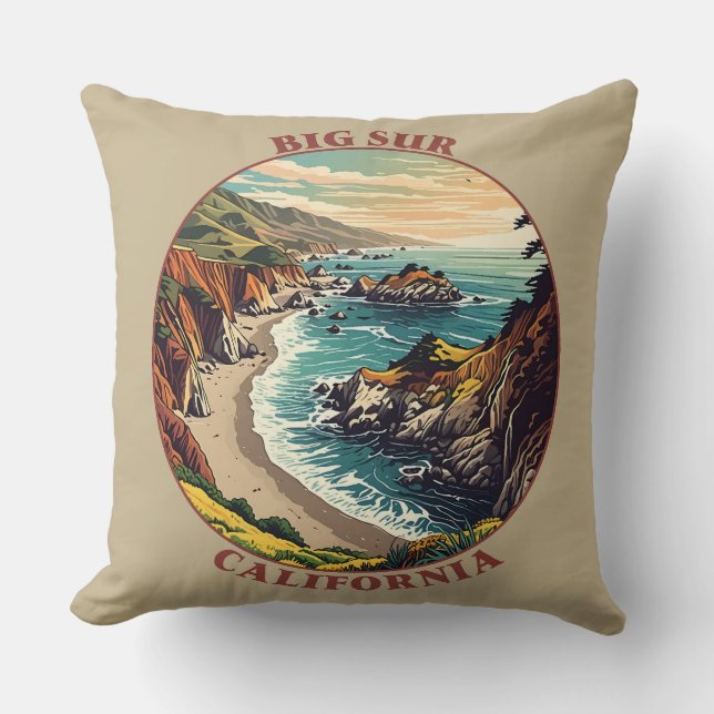 Big Sur California USA Cushion (Front)