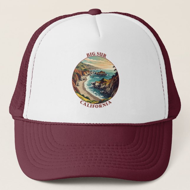 Big Sur California USA Trucker Hat (Front)