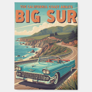 Big Sur California Vintage Travel Magnet