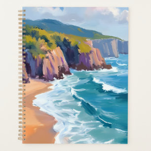 Big Sur, California Watercolor Ocean Painting Planner