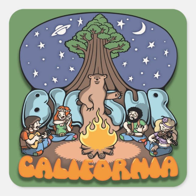 Big Sur III Square Sticker (Front)