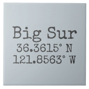 Big Sur Latitude Longitude Tile