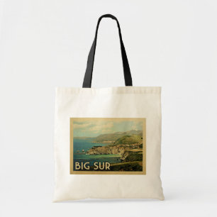 Big Sur Tote Bag California Vintage Travel