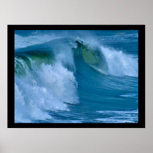 Big Surf Ocean Wave Poster