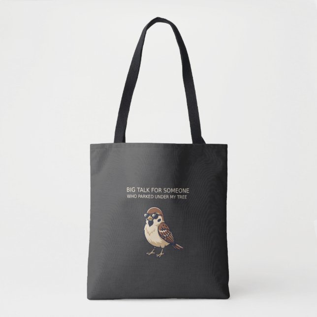 big talk - funny bird tote bag (Front)