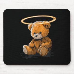 Big Teddy Bear Halo Costume Mouse Pad