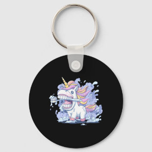 Big Teeth Unicorn with Toothbrush Costume Key Ring