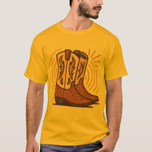 Big Texas Boots – Retro Cowboy T-Shirt